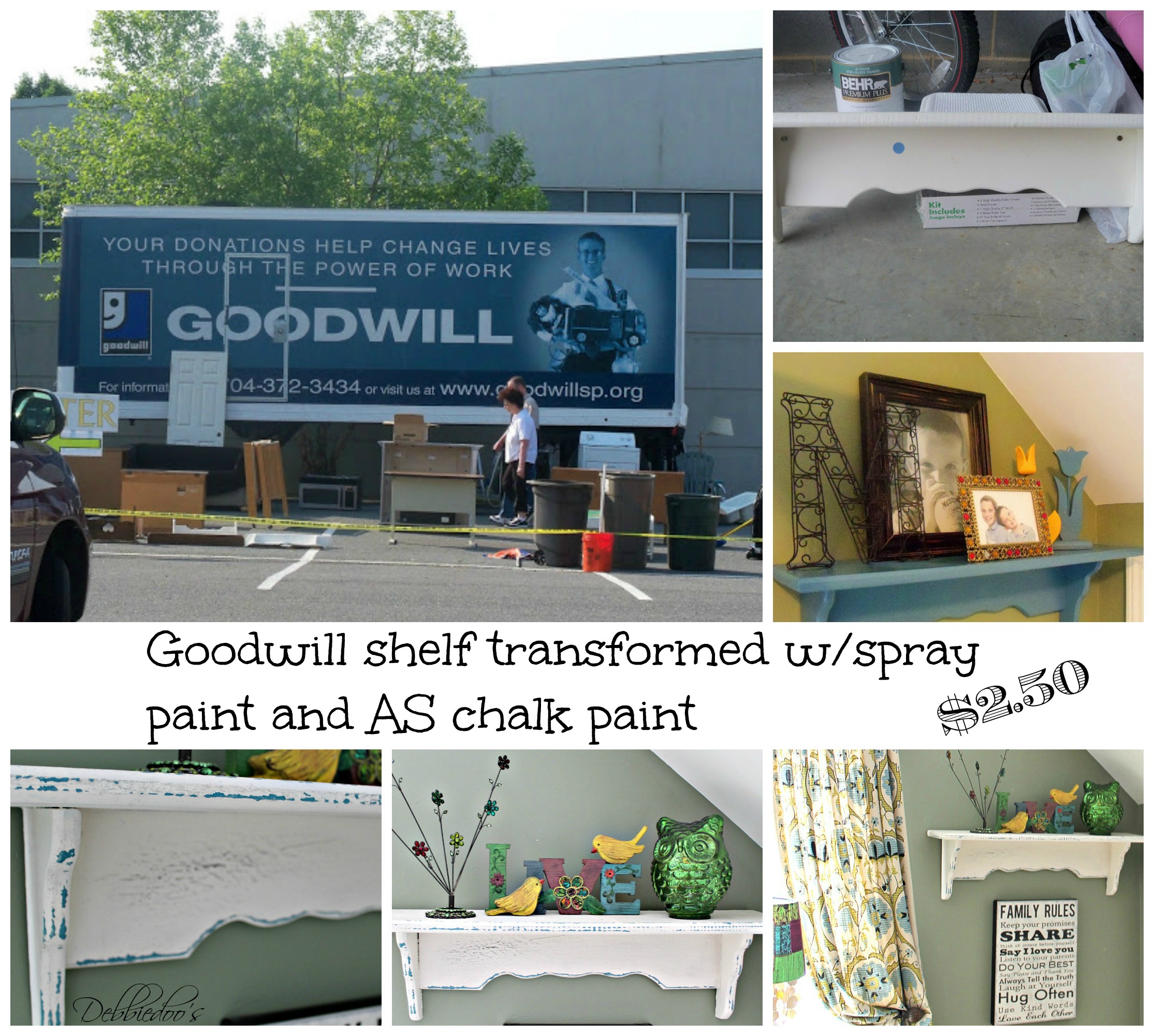 Goodwill shelf transformation