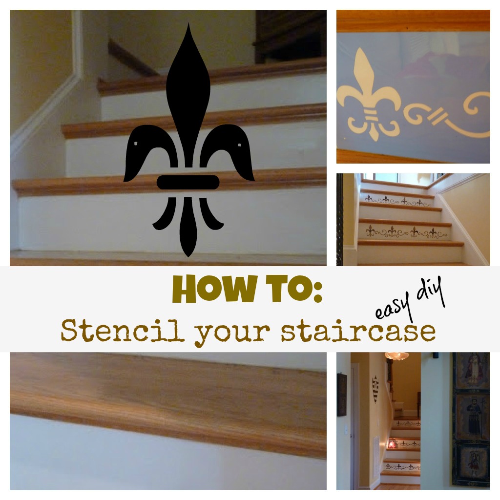 diy stenciled staircase