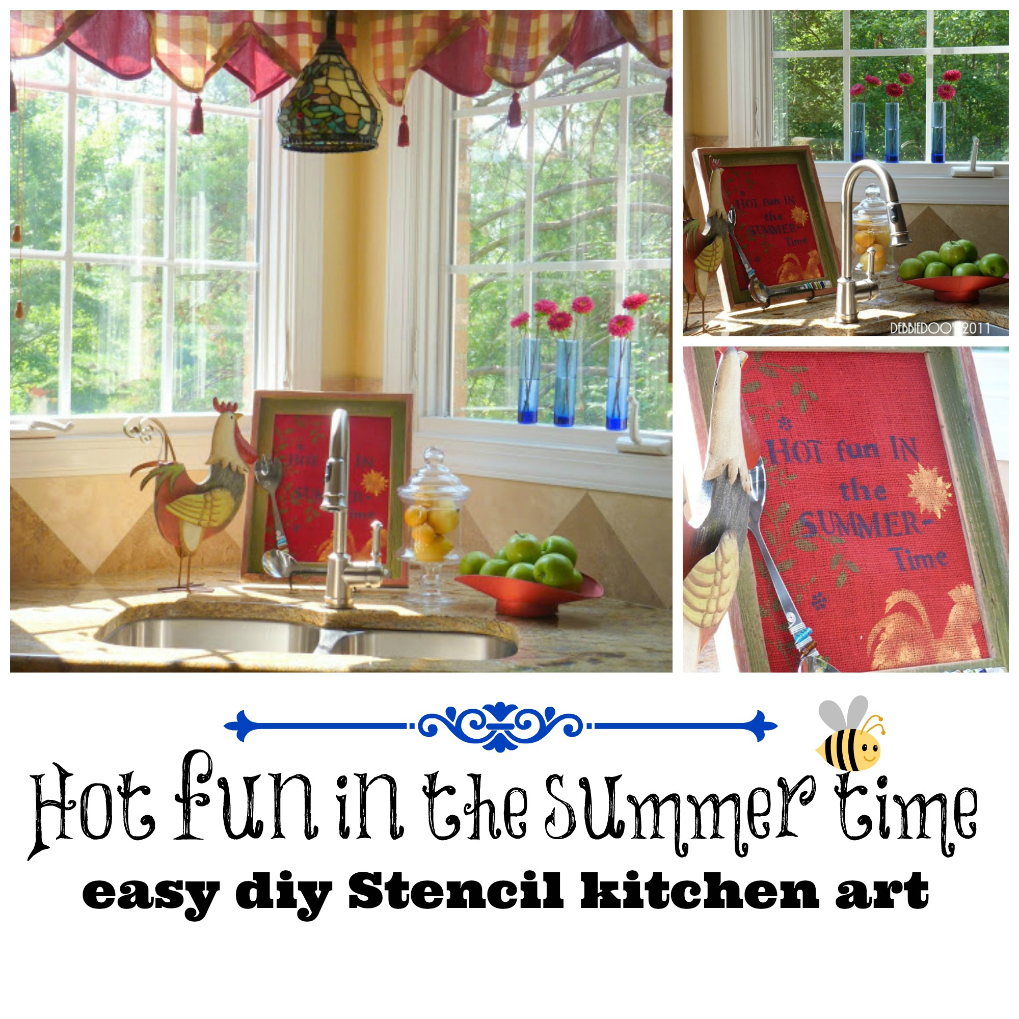 Hot fun in the summer time, easy diy kitchen art (1)