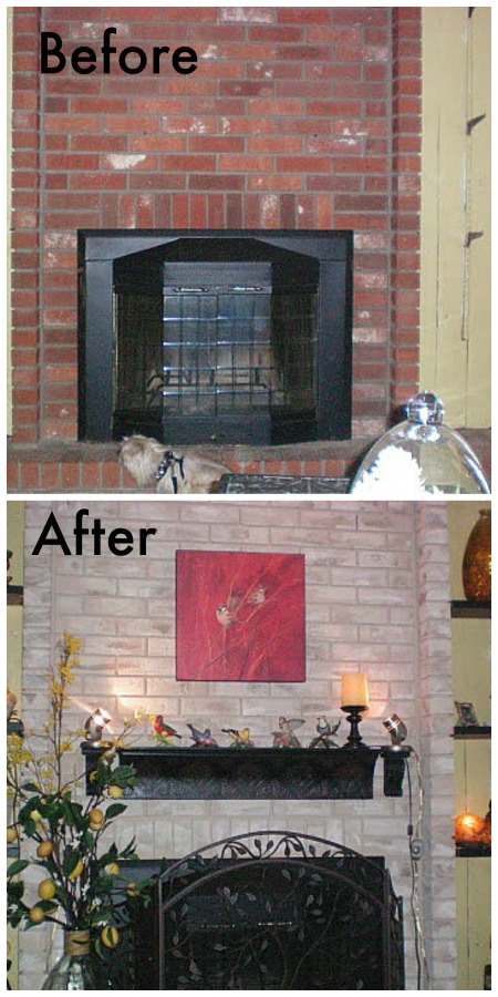 Before and After brick FP makeover