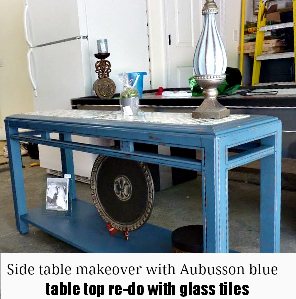 aubusson blue annie sloan table makeover