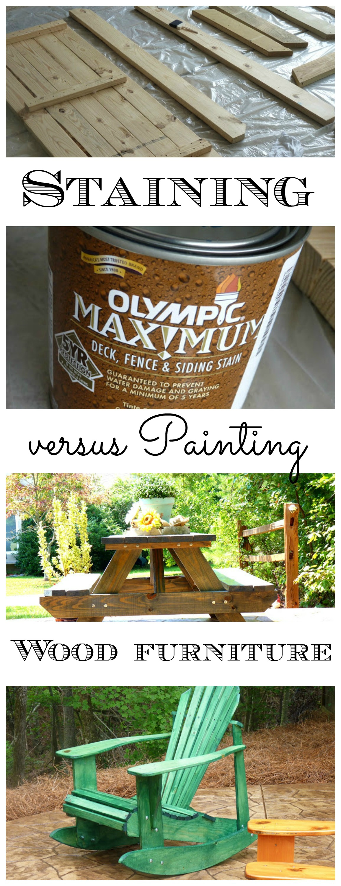 How to Paint & Stain Outdoor Wood Furniture