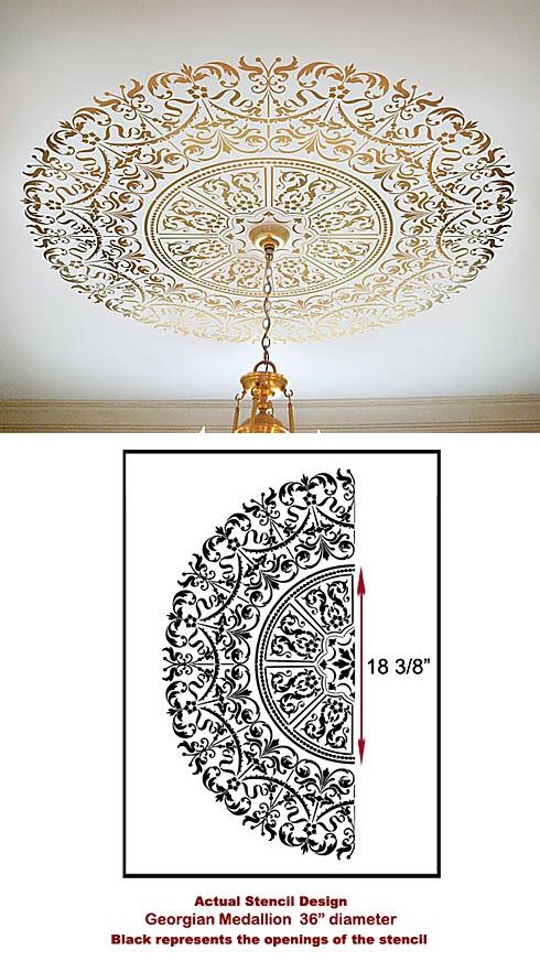 How to stencil a ceiling medallion