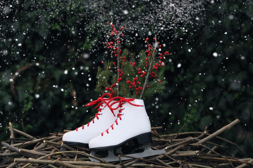 ice skate centerpiece