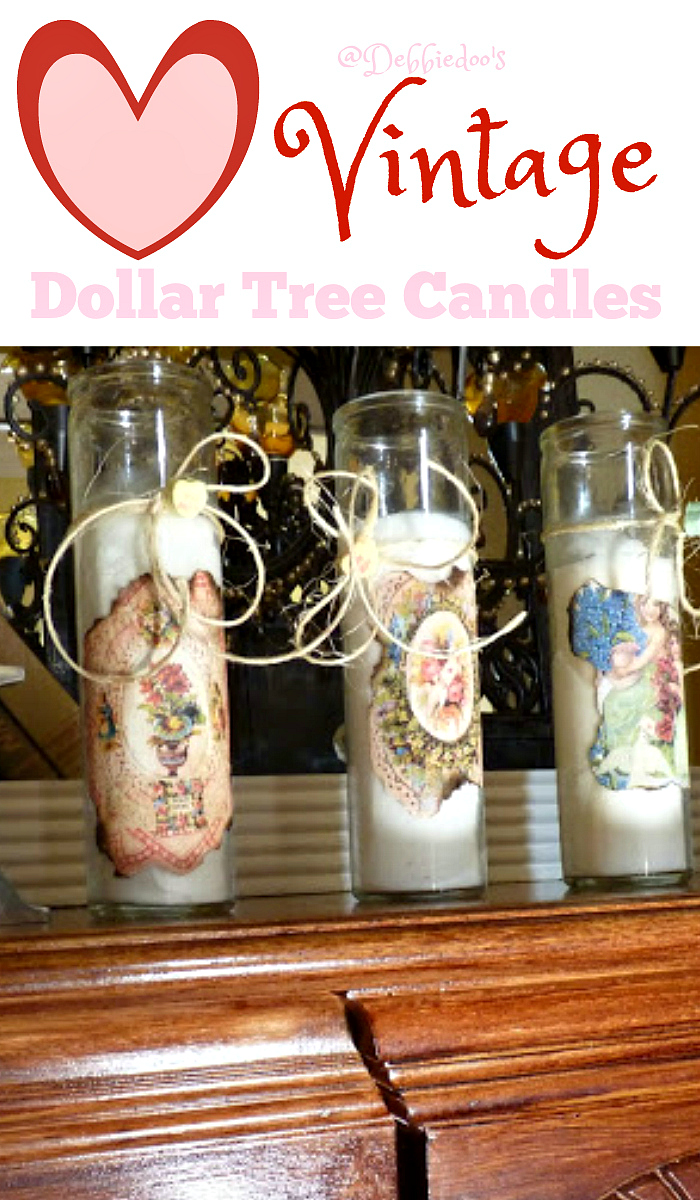 DIY Vintage dollar tree candles