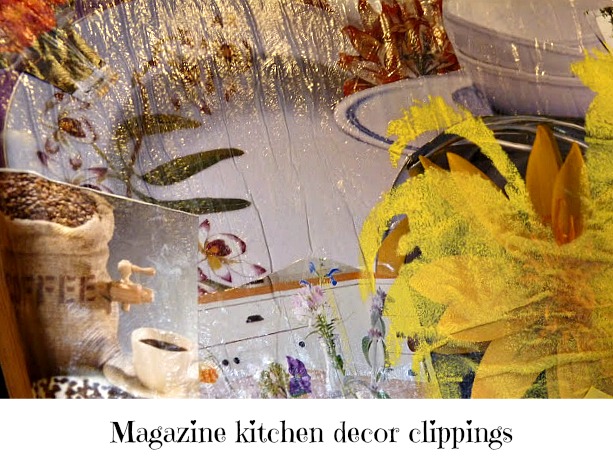 mod podge kitchen art