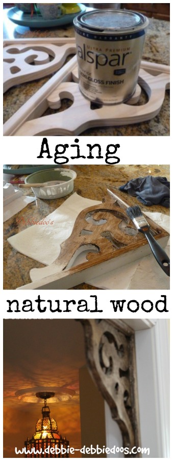 Aging and distressing natural wood