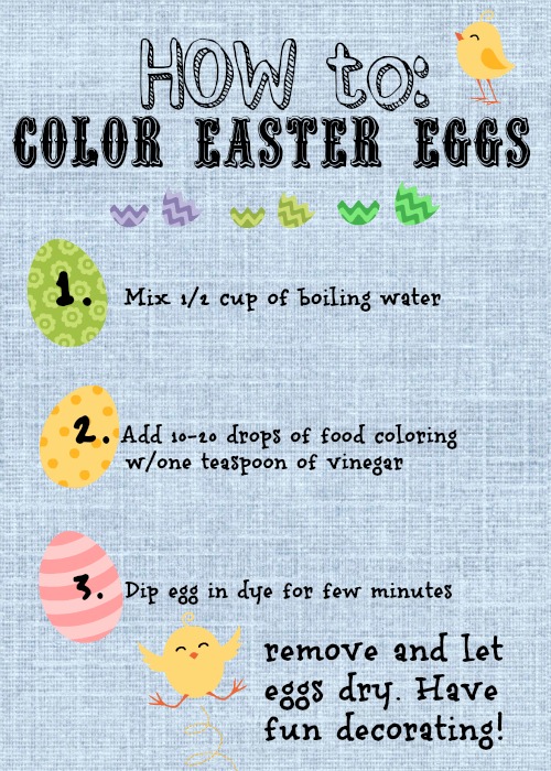 how to color easter eggs