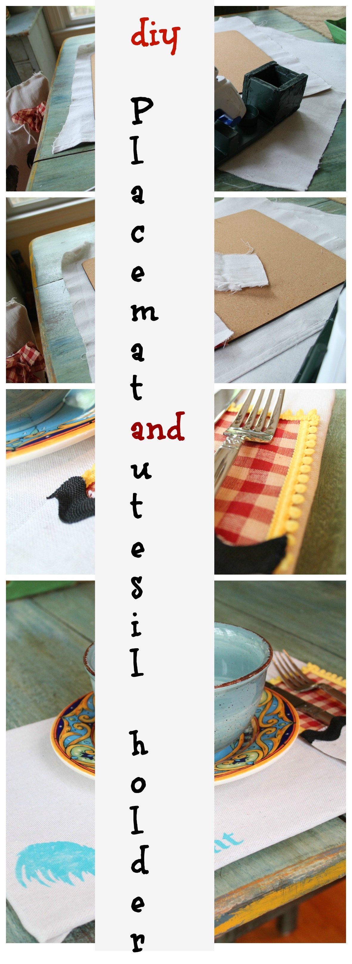 Make your own placemat and utensil holder