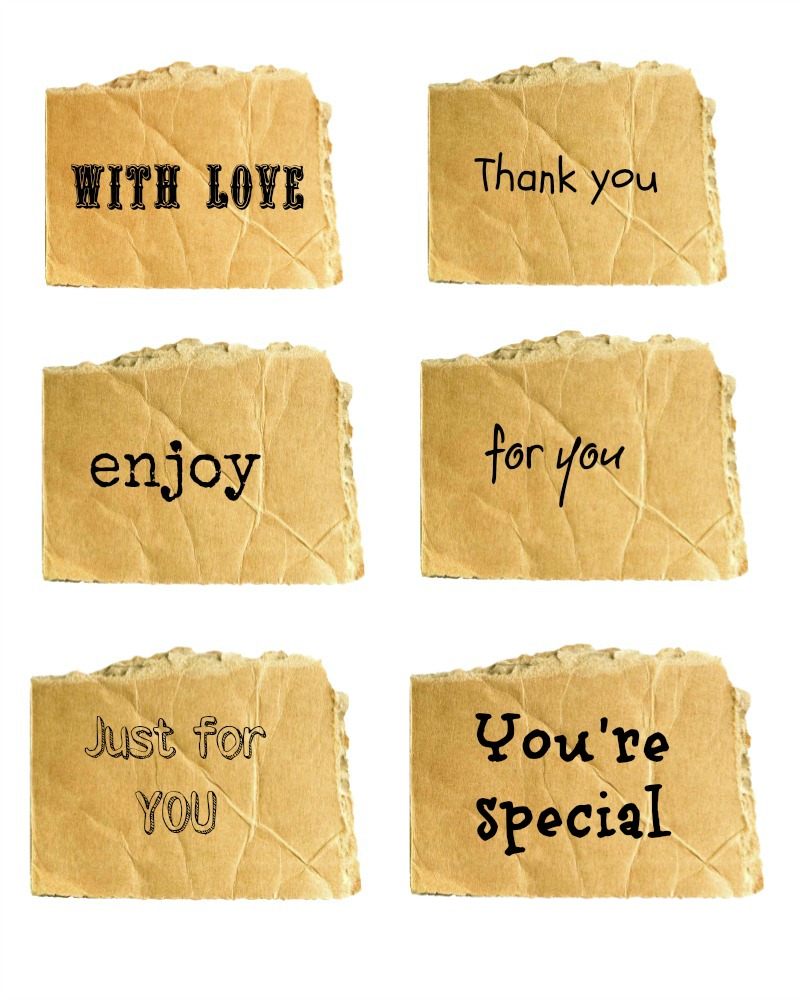 Special gift tags