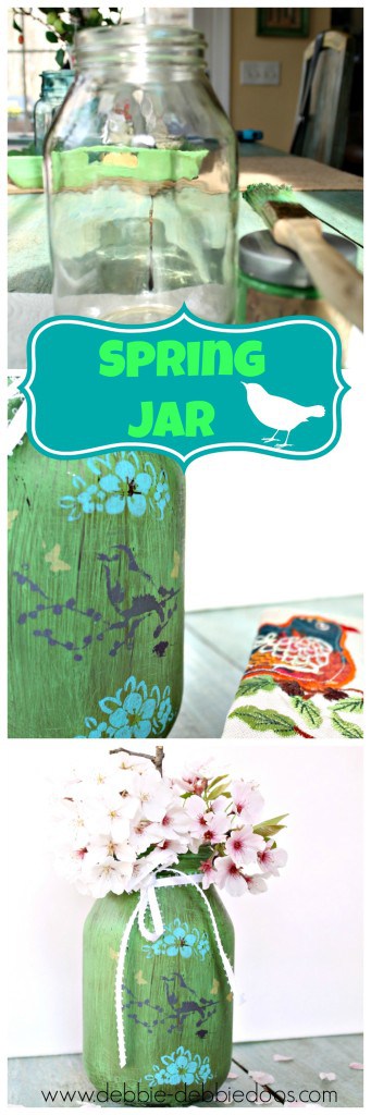 Spring recycled jar craft