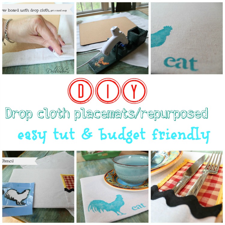 diy drop cloth placemat