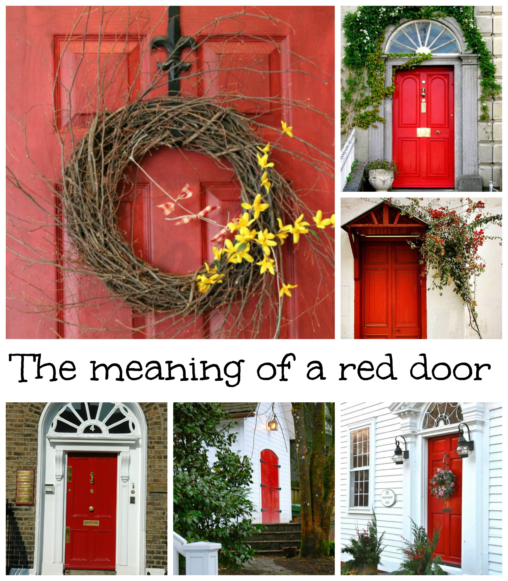 Why would you paint your door red and the meaning of