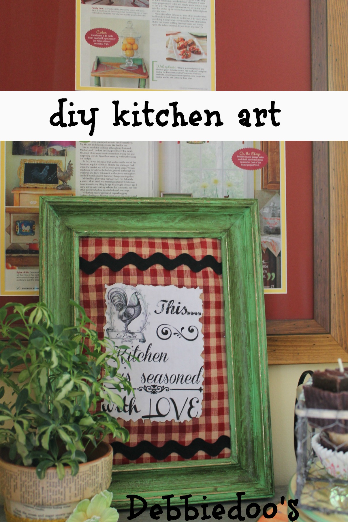diy kitchen art work with mod podge