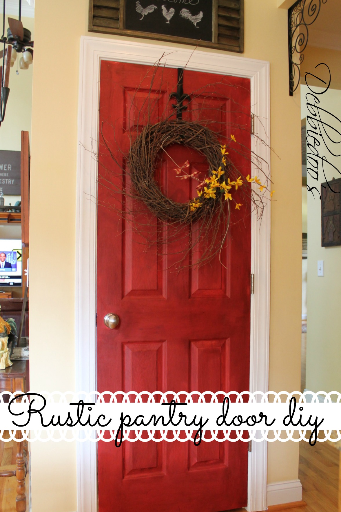 painting a pantry door rustic