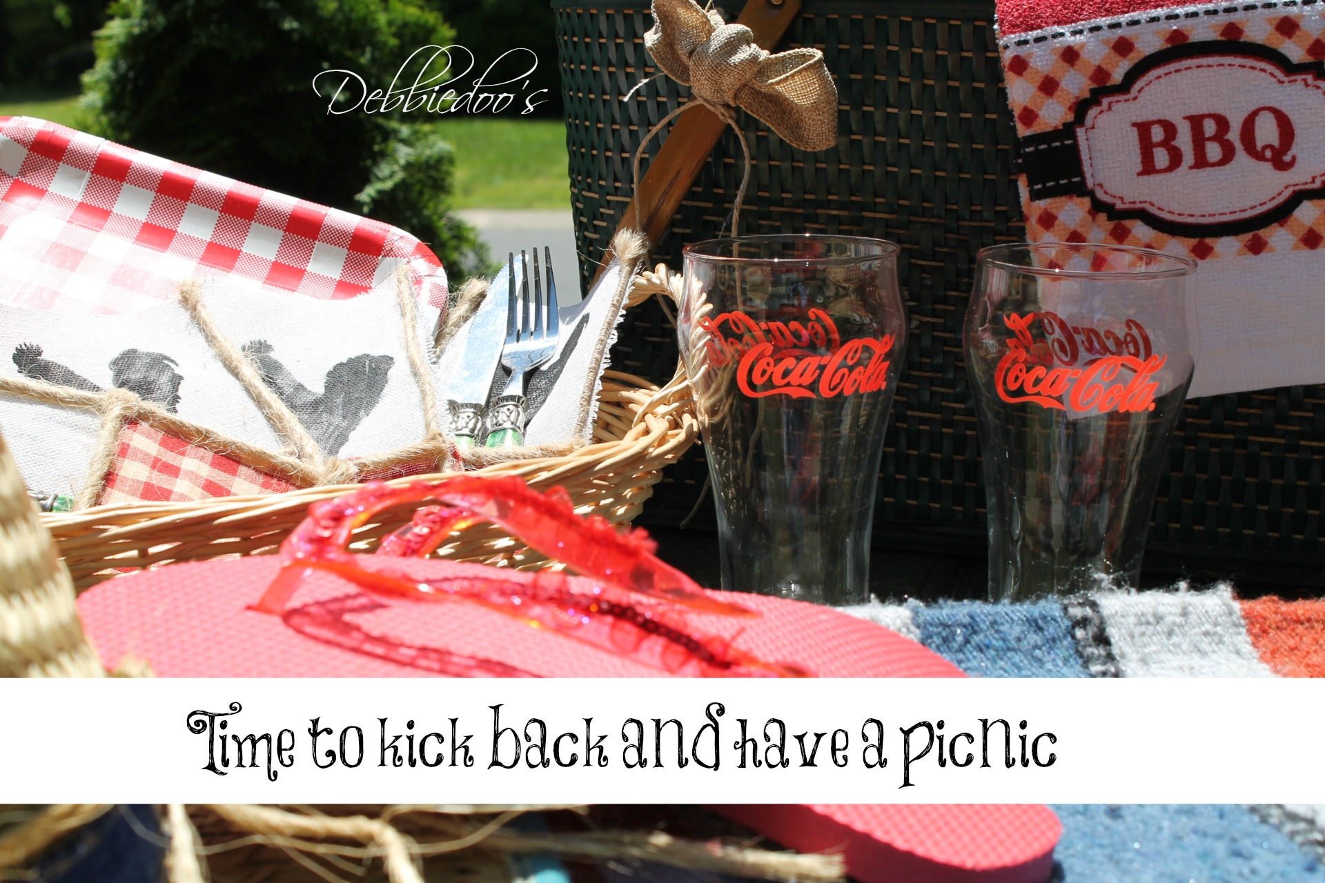 picnic on the patio with a repurposed vintage picnic basket kick back and have a picnic