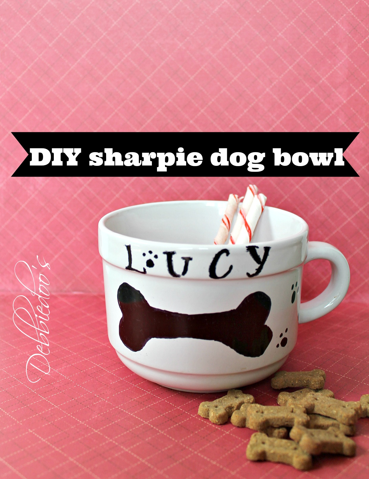 diy dog sharpie bowl