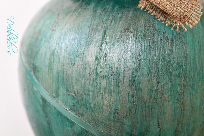 Coastal rit dye vase close up of texture