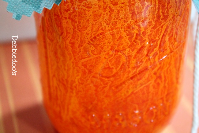Rit dye on mason jars sunshine orange