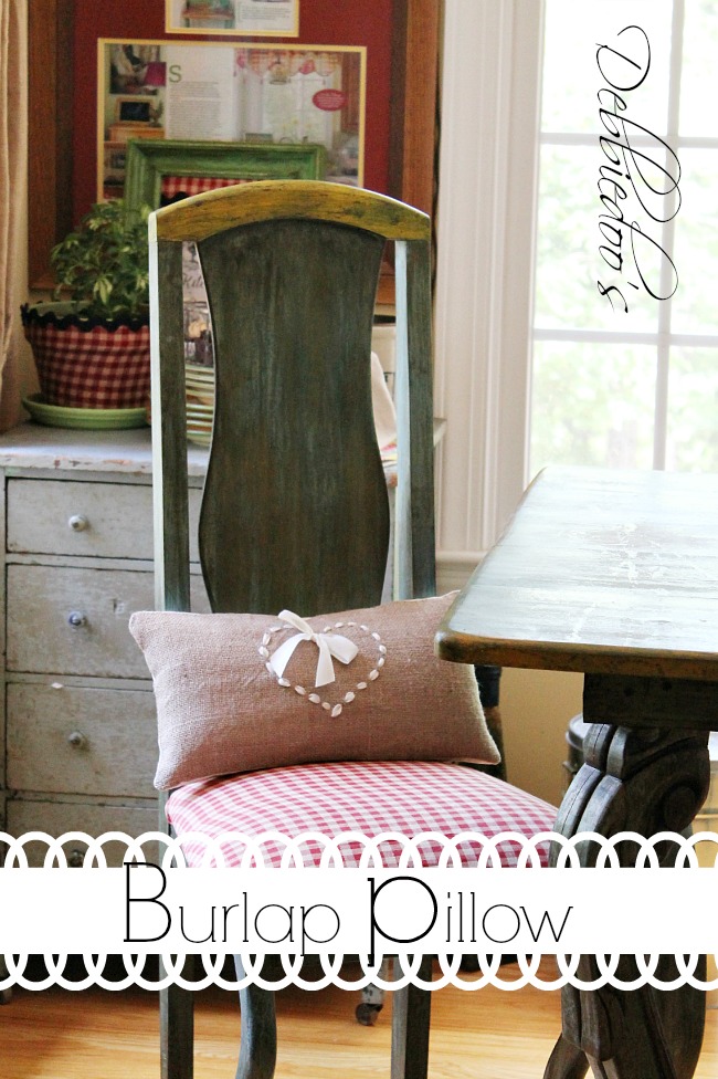 burlap chair wreath, pillow and runner 031