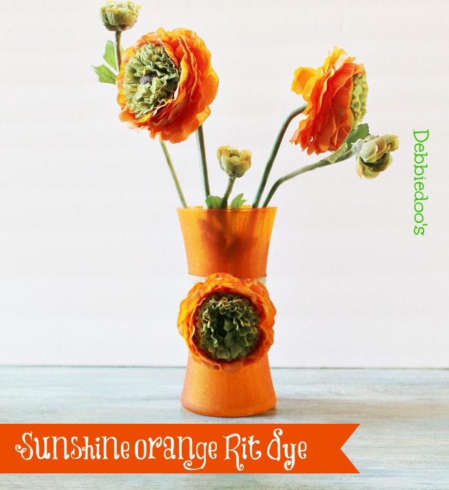 sunshine orange vase with Rit dye beauty shot