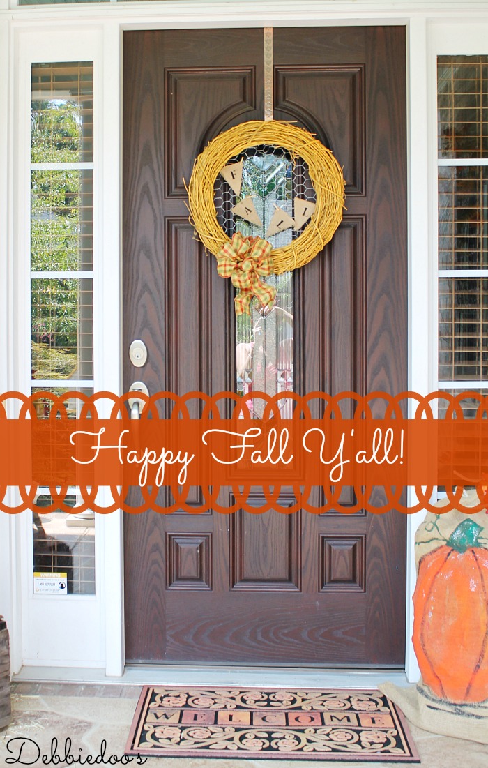 Fall wreath with chicken wire 012