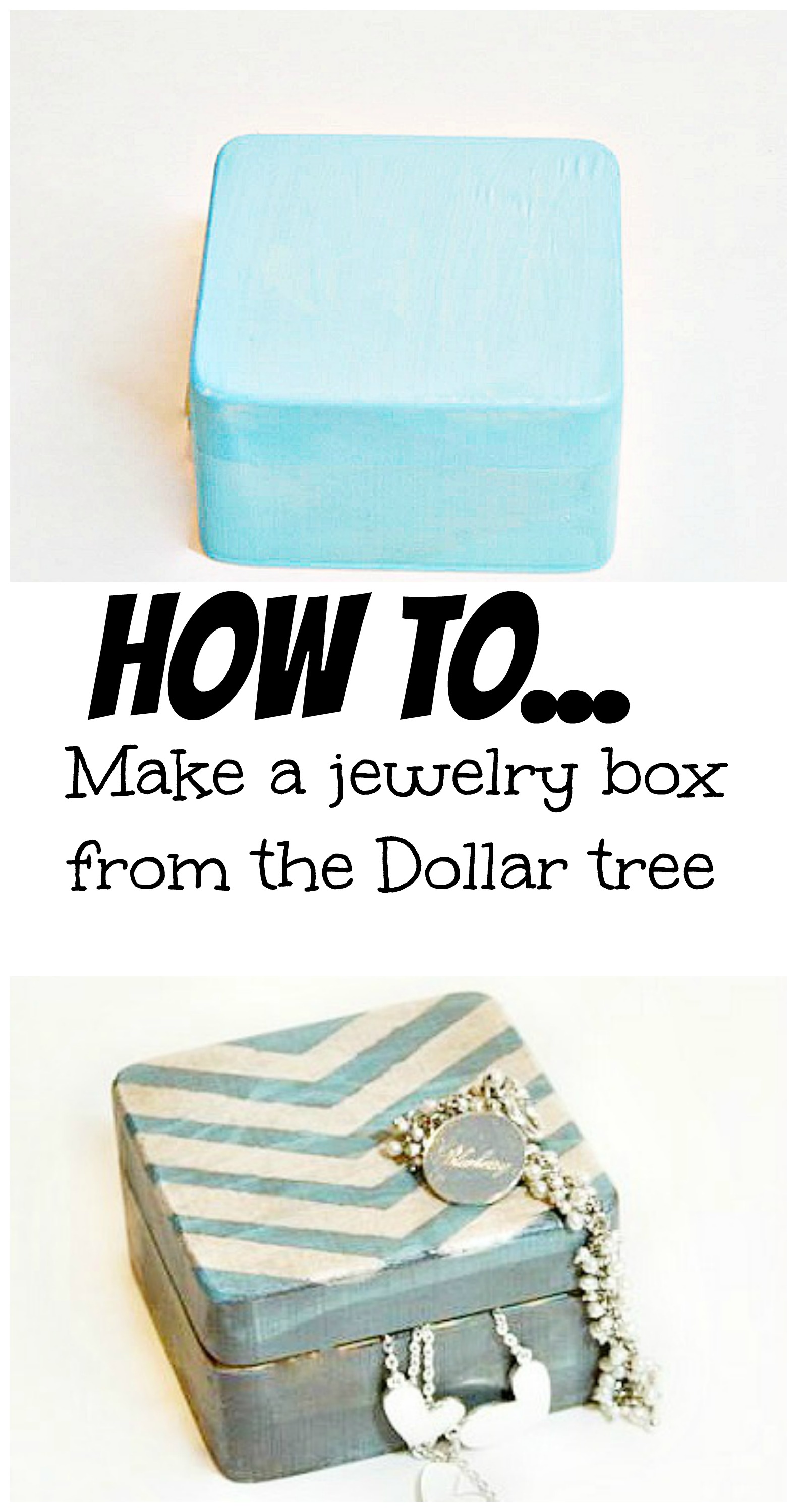 How to make a jewelry box from the dollar tree