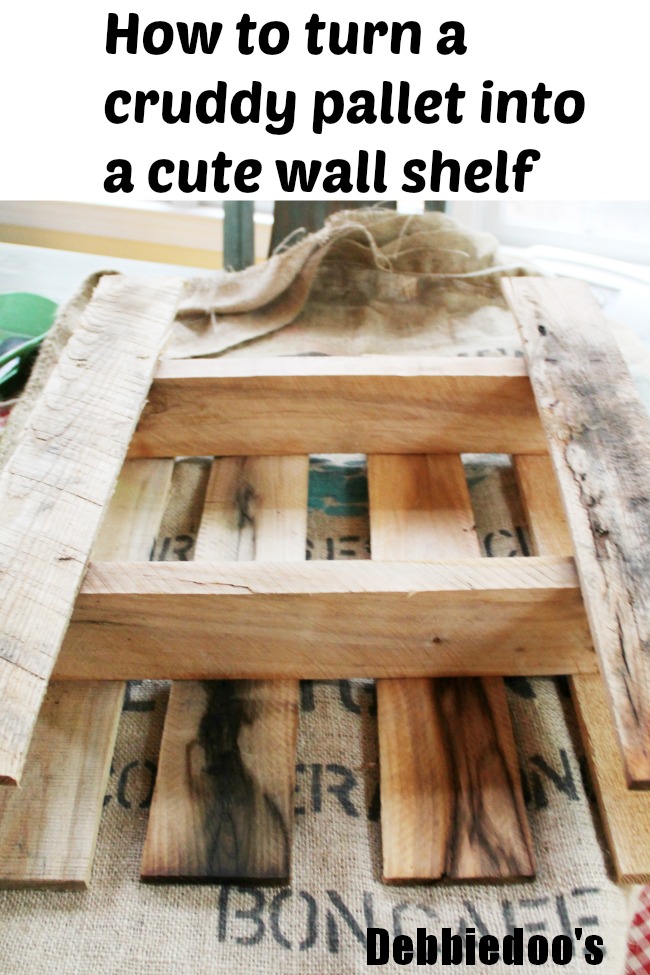 How to turn a pallet into a wall shelf
