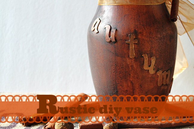 autumn rustic vase