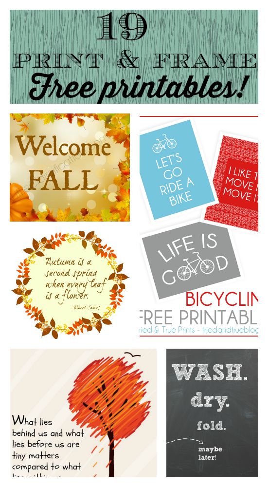 19 free printables for fall