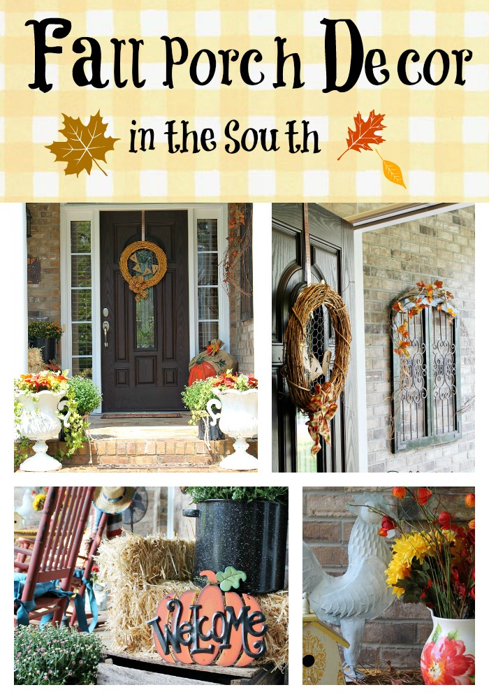 Fall porch decorating in the South