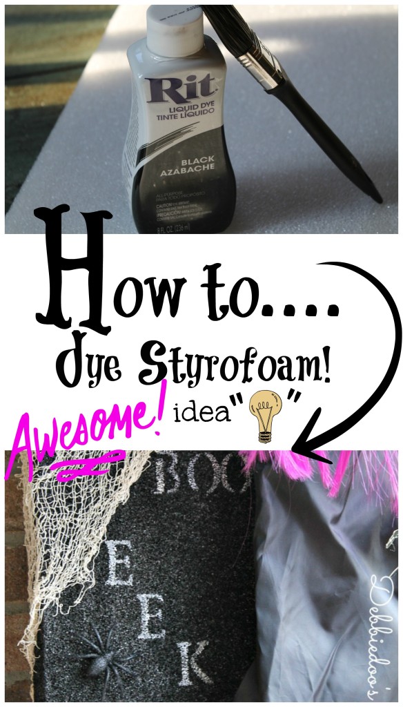 How to dye styrofoam