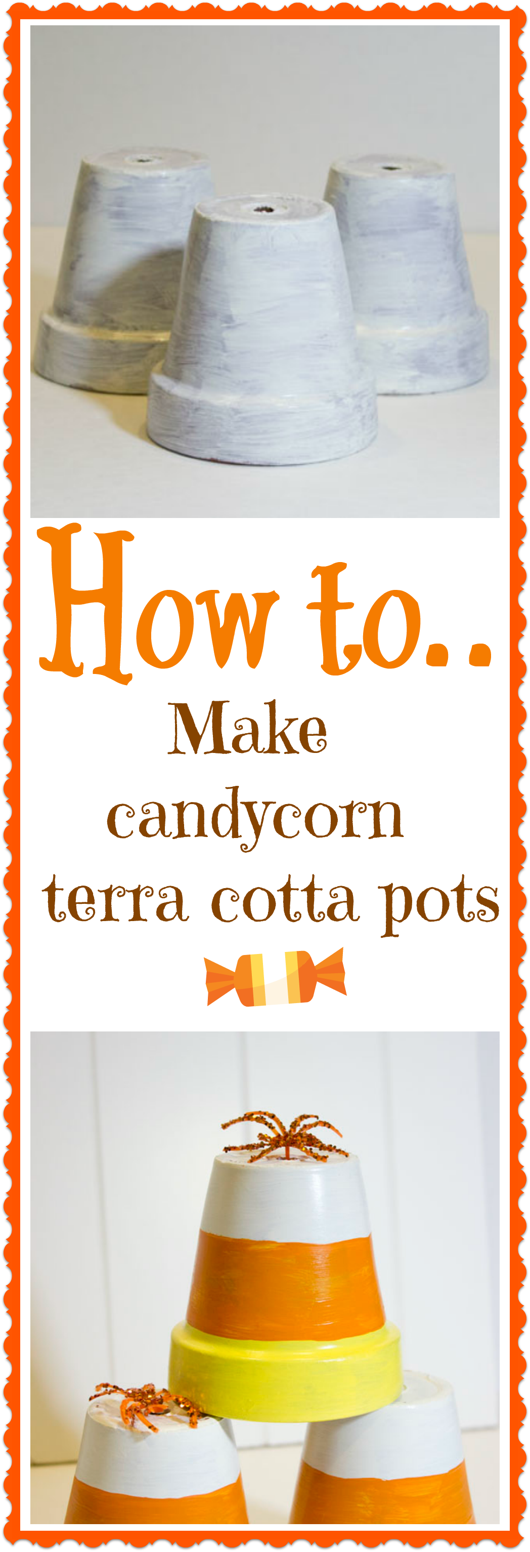 How to make candy corn pots