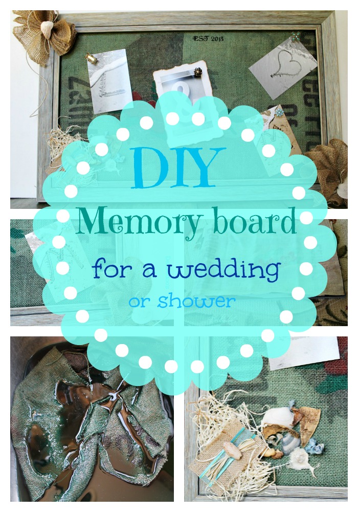 Memory board for a beachy wedding