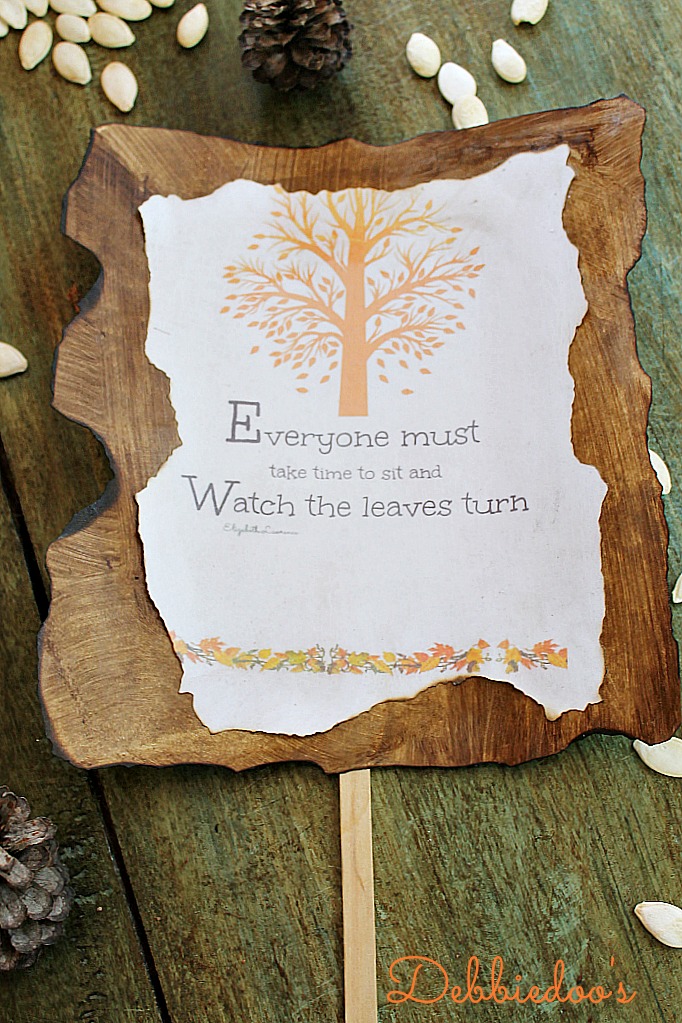 Fall printable for tablescape
