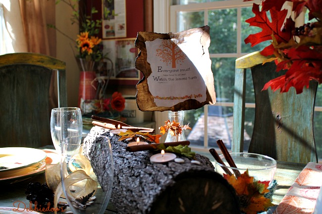 #Fall Tablescape and free Fall printable