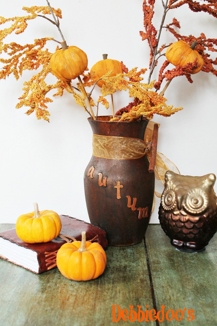 Rustic autumn vase
