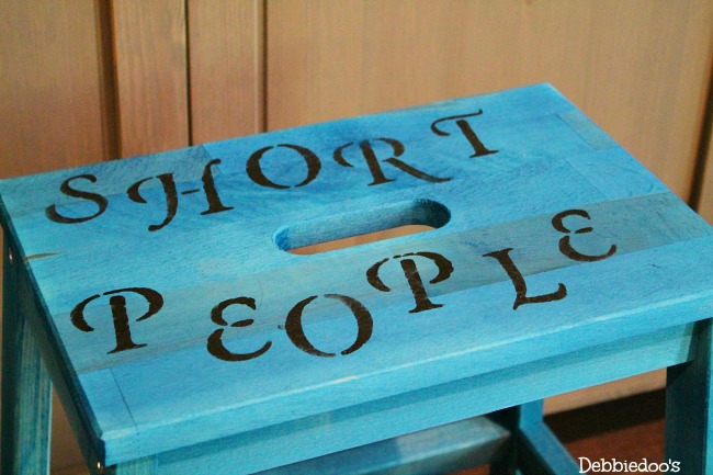 Step stool painted with Rit dye