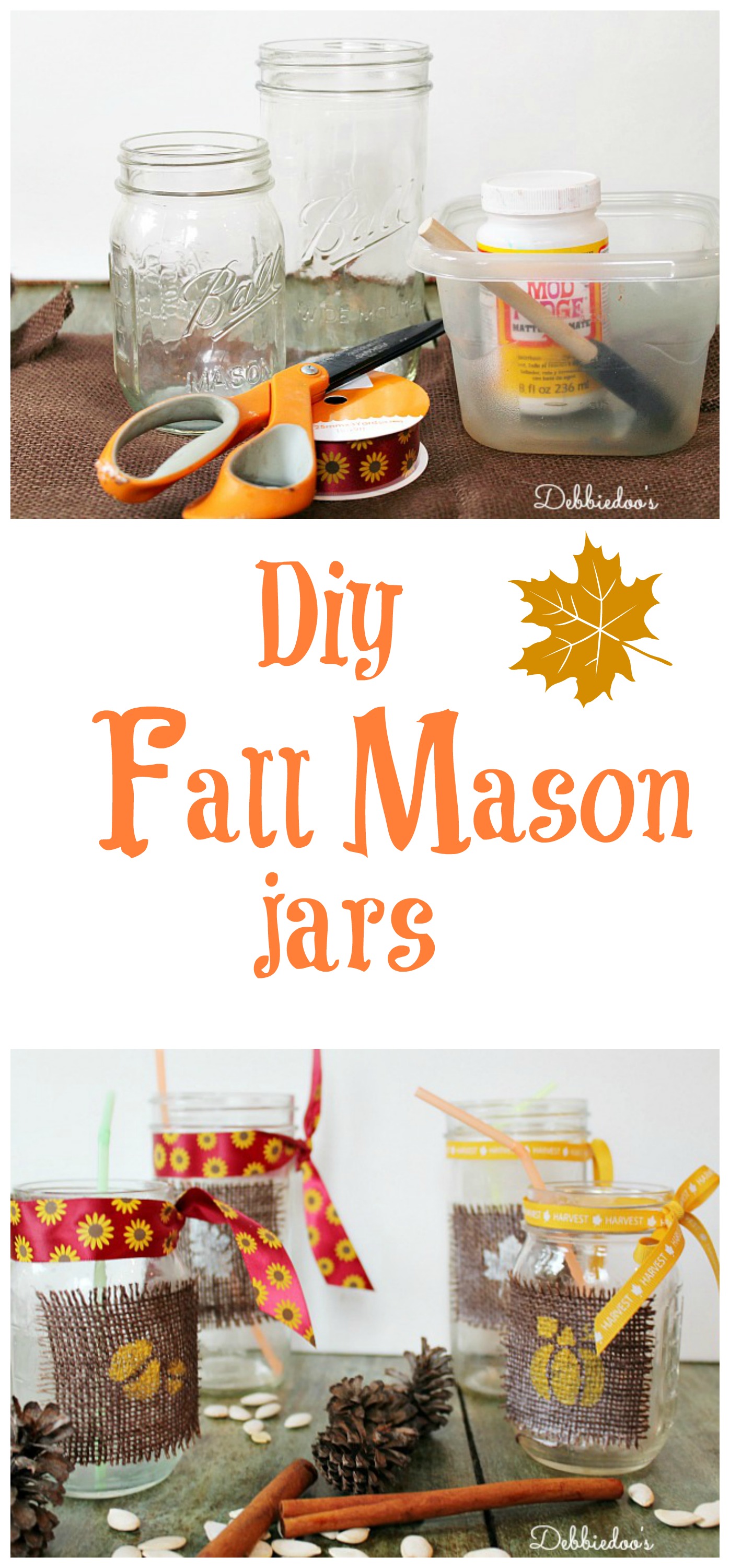 diy fall mason jars