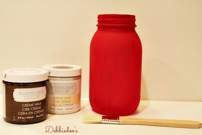 Chalky paint mason jar