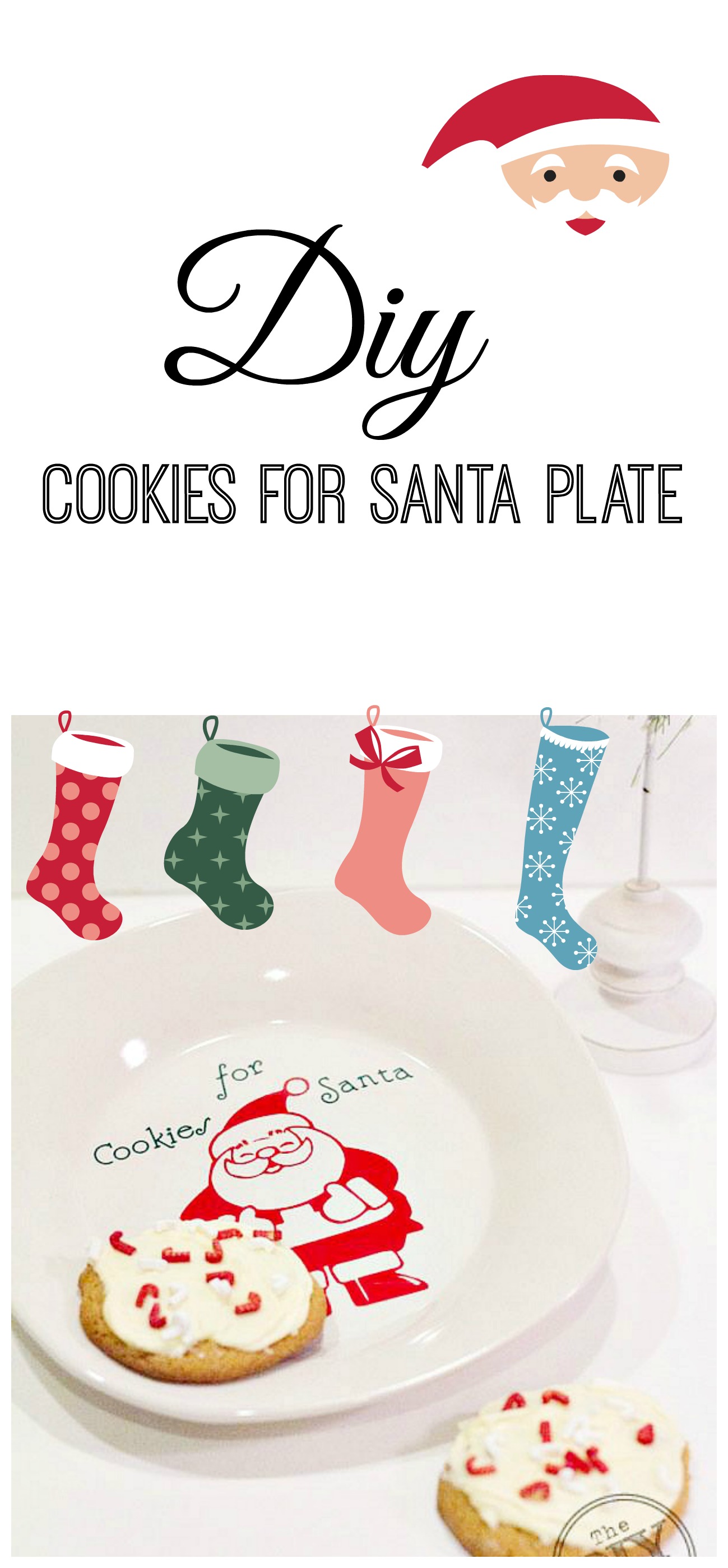 diy cookies for santa plate