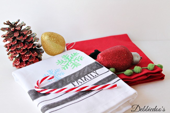 diy Christmas dish towel 006
