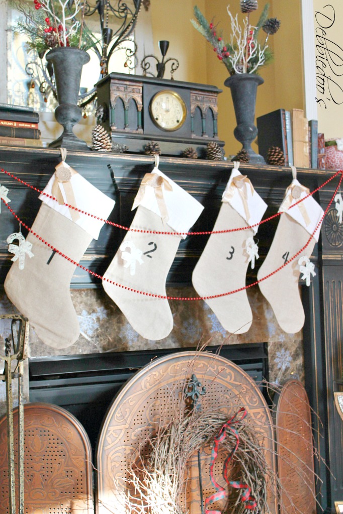 burlap Christmas stockings from oriental trading company