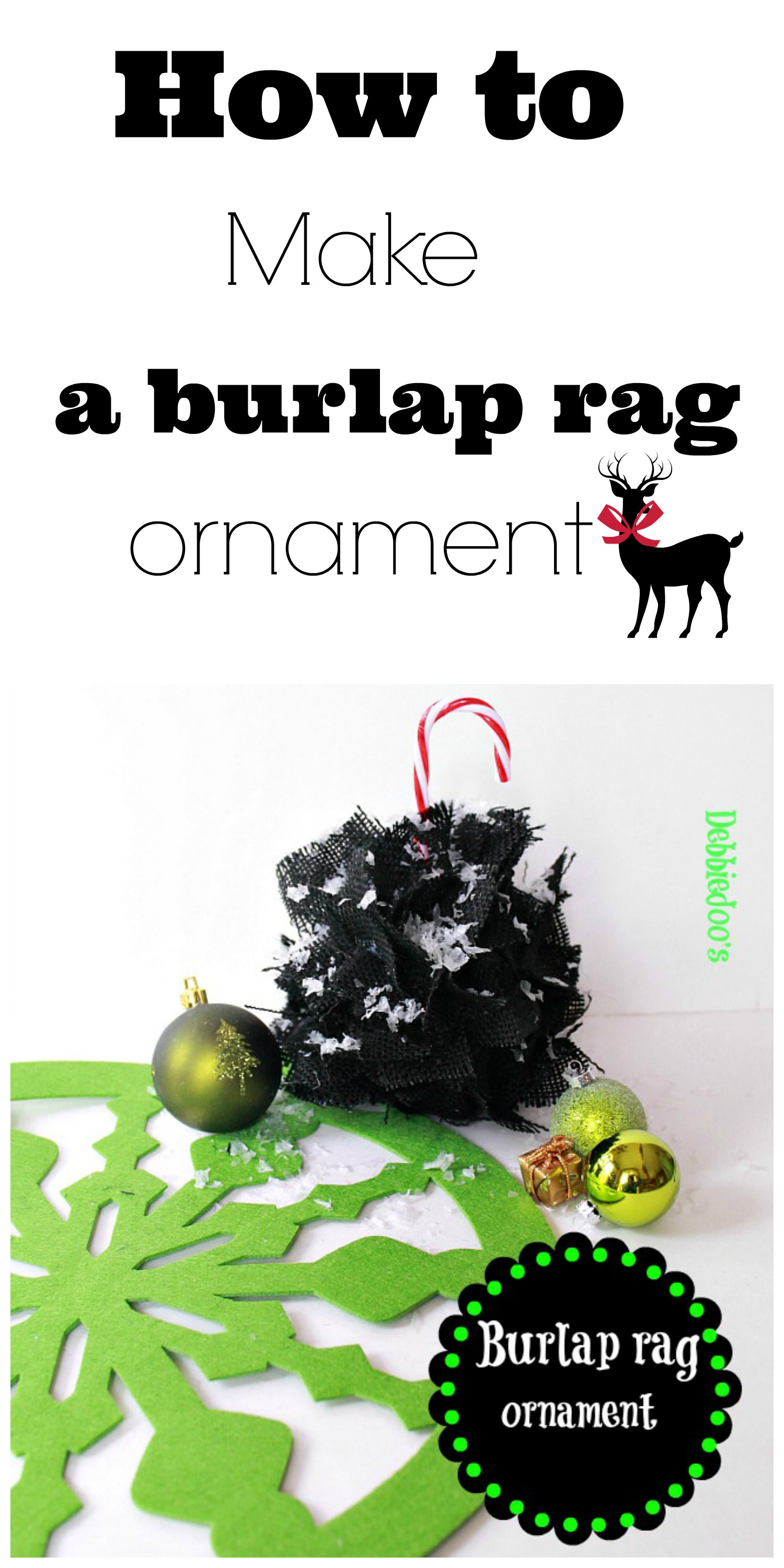 How to make a burlap rag ornament
