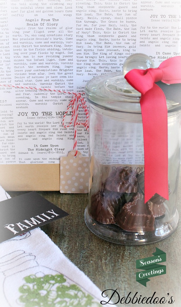 home made chocolate and jar gift idea