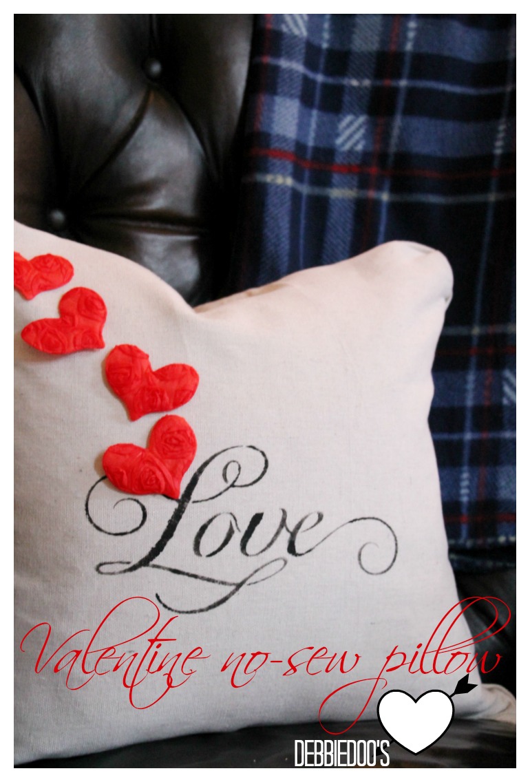 valentine pillow no sew pillow