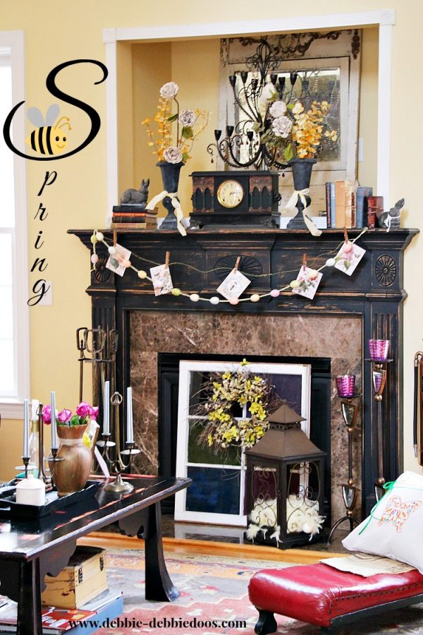 Mantel for Spring in our Carolina home