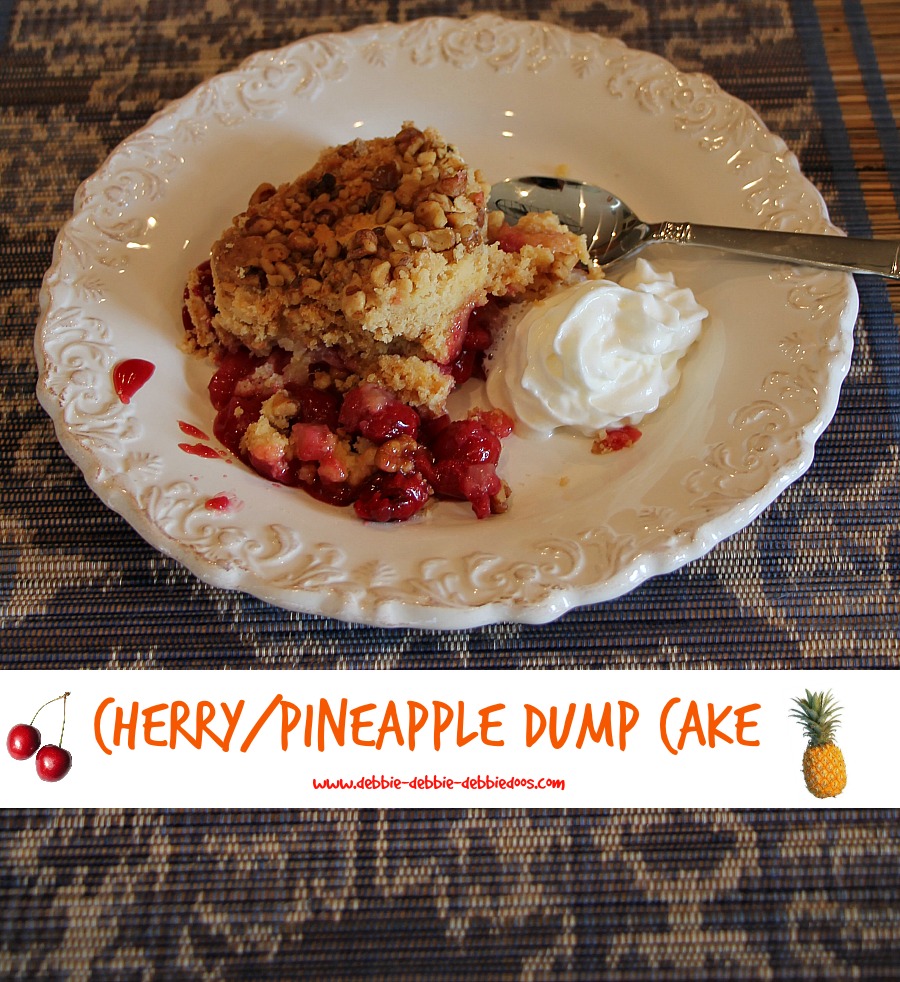 How to make a cherry pineapple dump cake 