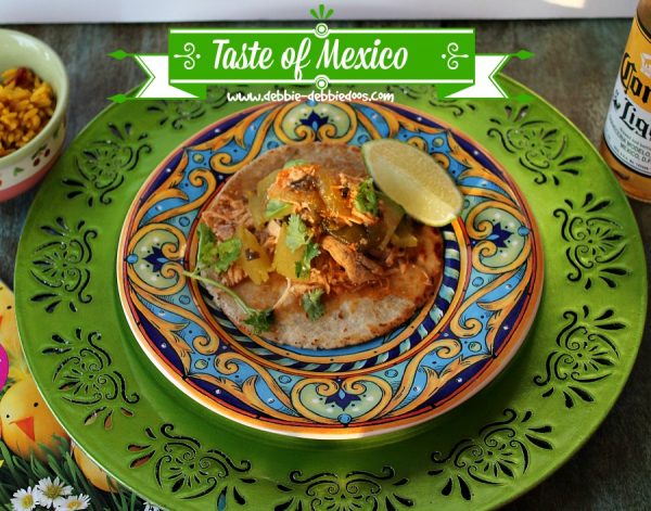 Taste of Mexico with Green chicken chile tacos
