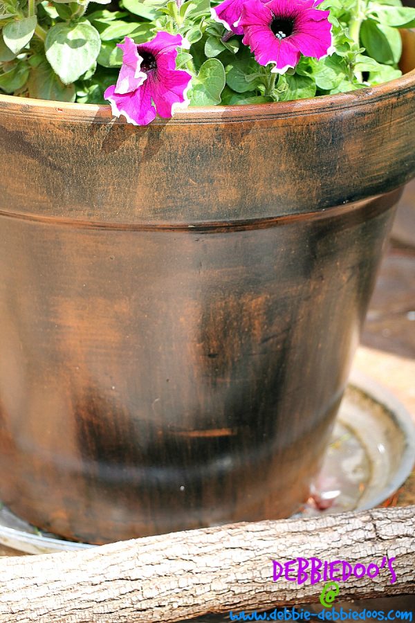 creating a rustic terra cotta pot with rit dye color perfect